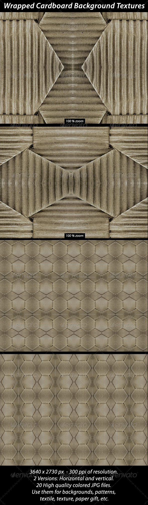 Wrapped Cardboard Backgrounds Textures - Patterns Backgrounds