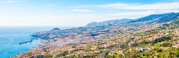 The capital of Madeira Island - Funchal city - Stock Photo - Images