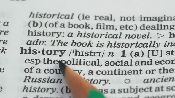 History Definition In English