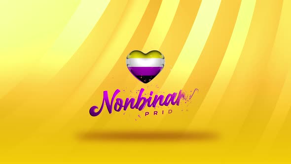 Nonbinary Gender Sign Background Animation 4k