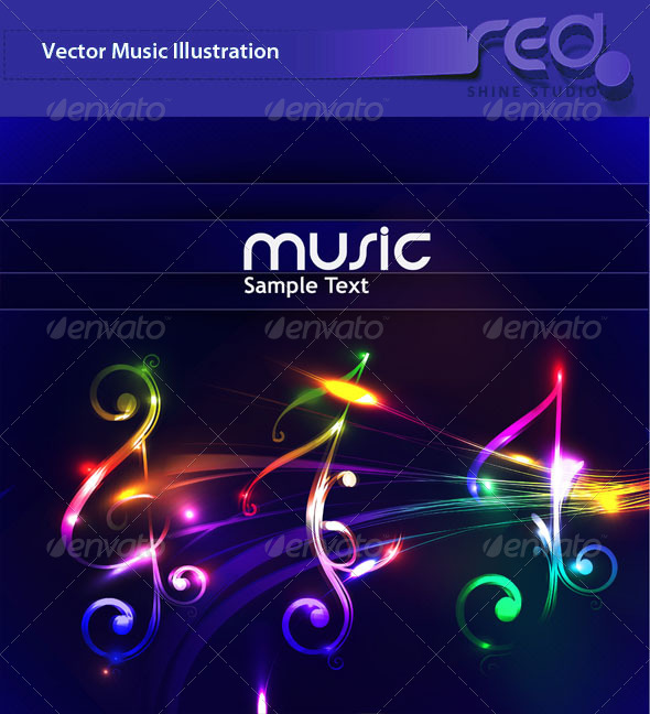 Colorful Music Note_2 - Decorative Symbols Decorative