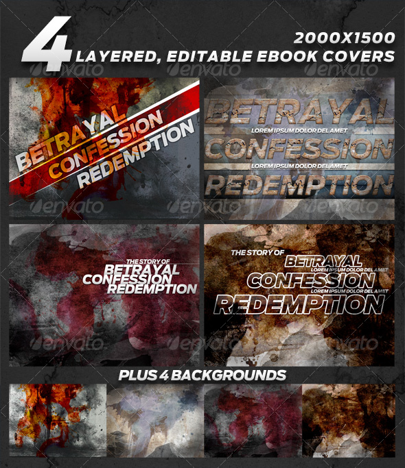 4 layered eBook Covers - Miscellaneous Backgrounds
