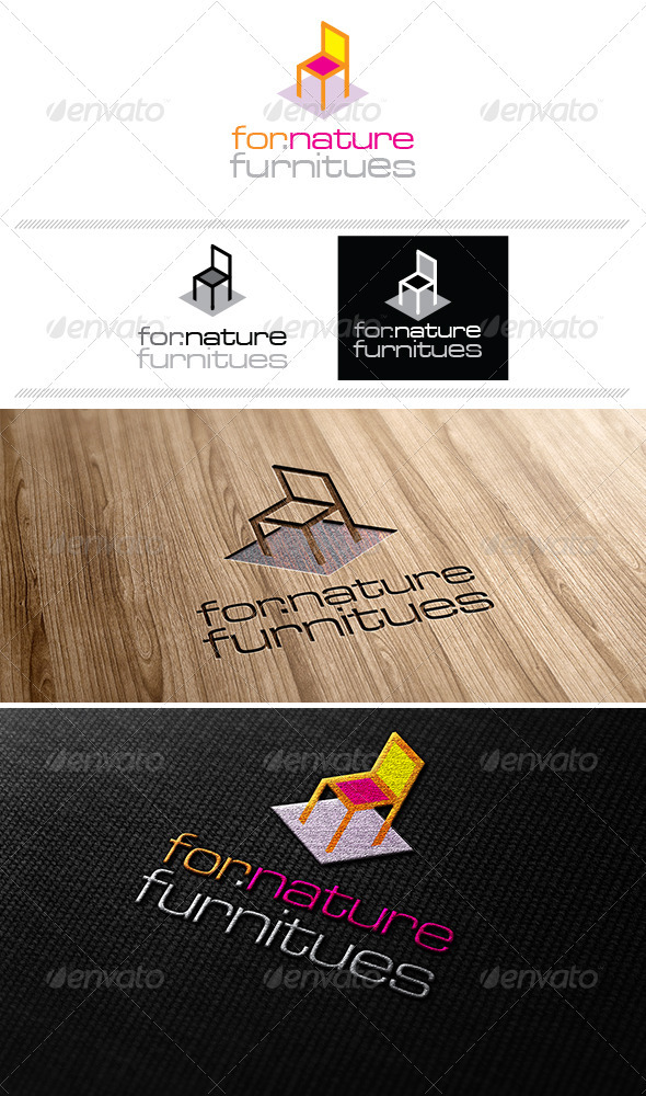 for.nature Furniture Logo Template - Vector Abstract