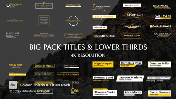 Lower Thirds & Titles Pack \ After Effects