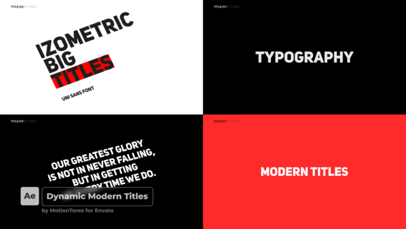 Dynamic Typography Titles - VideoHive 30571605