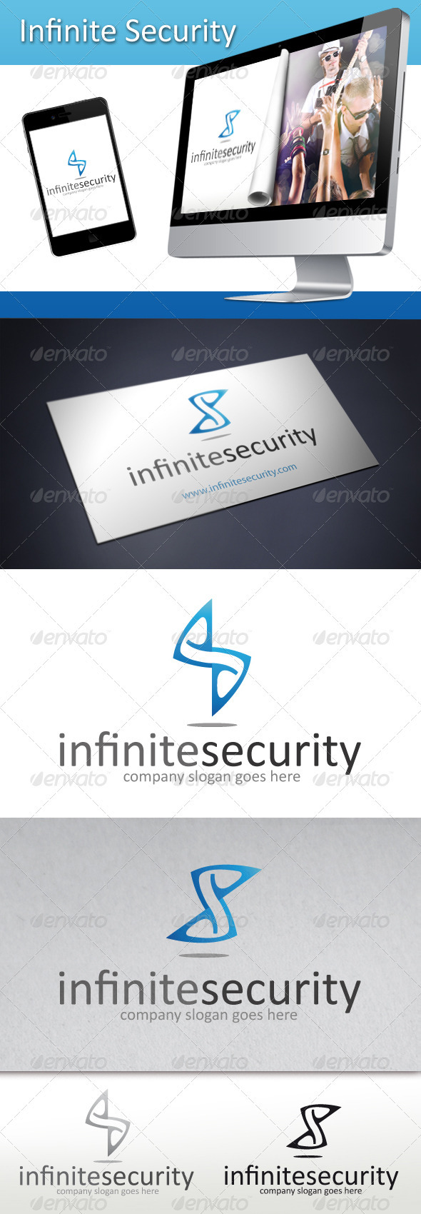 Infinite Security Logo - Letters Logo Templates