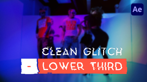 Clean Glitch - Lower Third Video Displays template preview