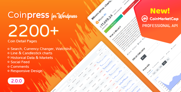 Coinpress - Cryptocurrency Pages for WordPress