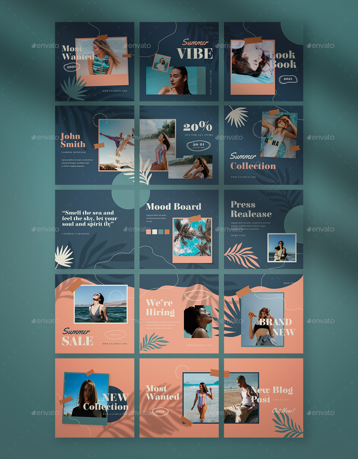 Summer Instagram Puzzle, Web Elements | GraphicRiver