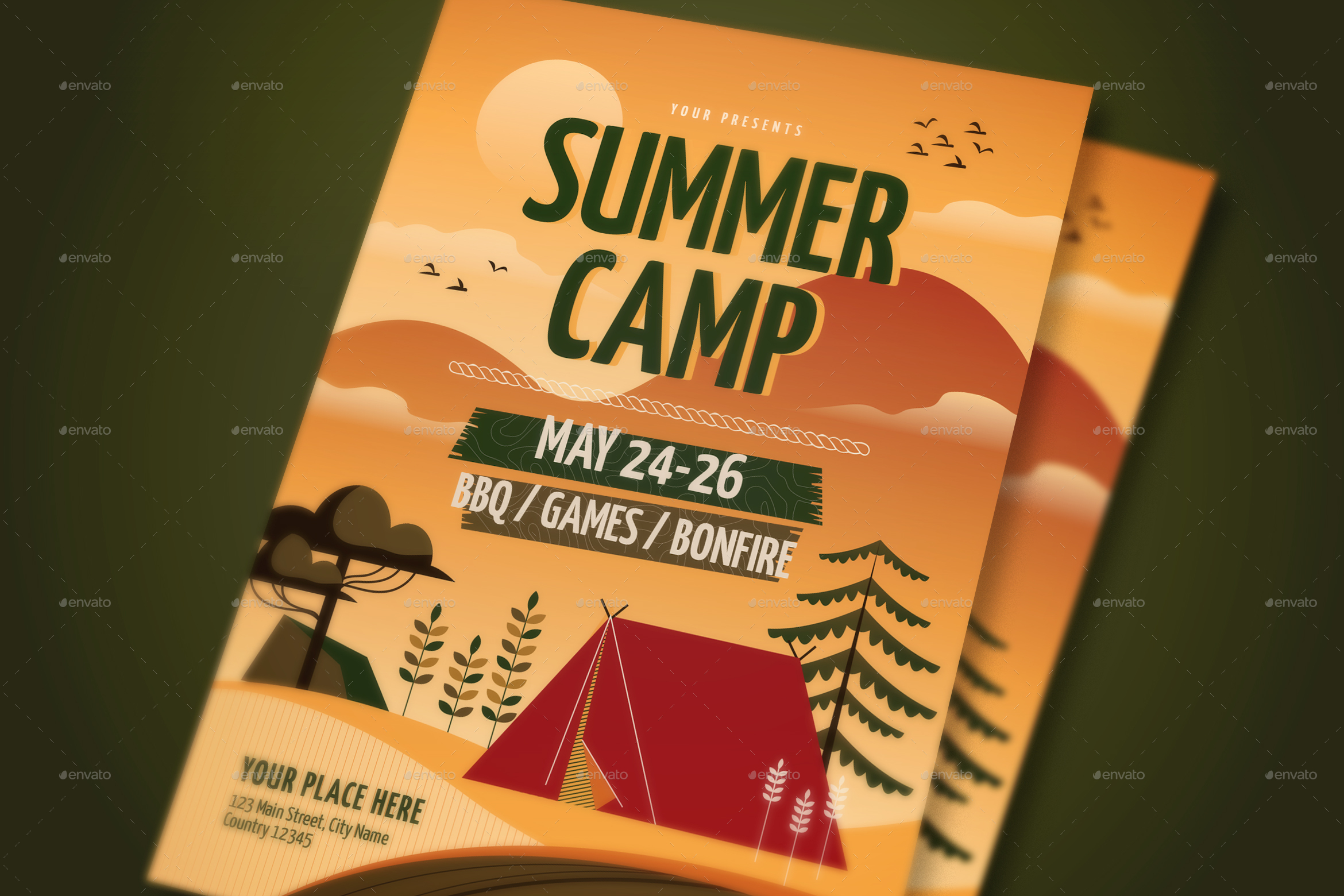 Summer Camp Flyer Pack, Print Templates | GraphicRiver