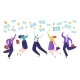 Successful Business Happy People with Cash