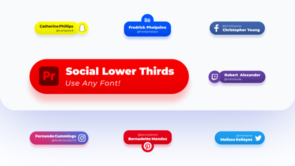 Rounded Social Media Lower Thirds