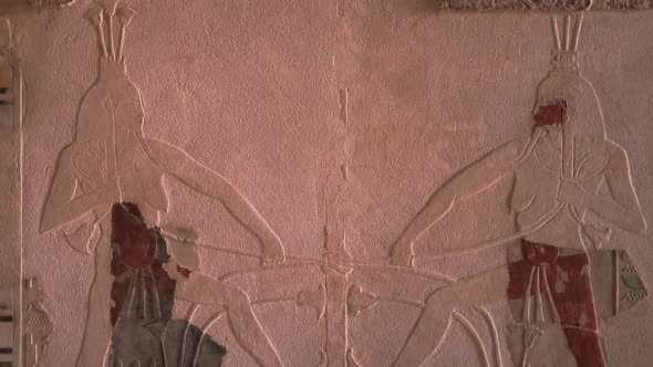 Ancient Wall Paintings In The Temple Of Hatshepsut alt