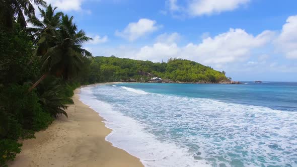 Aerial View Of Anse Takamaka Bay 6, Mahe Island, Seychelles alt