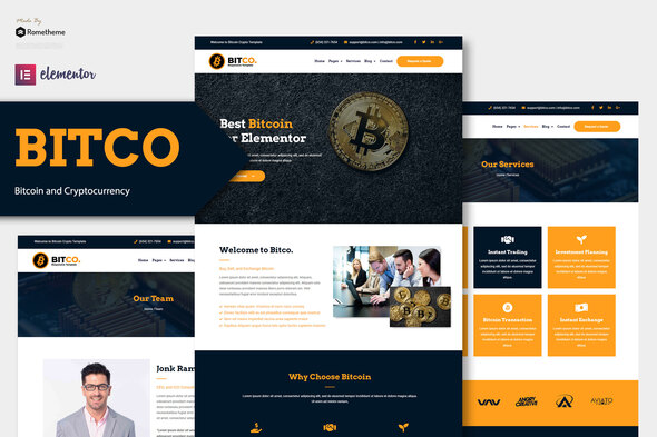 Bitco - BitcoinCryptocurrency - ThemeForest 30596292