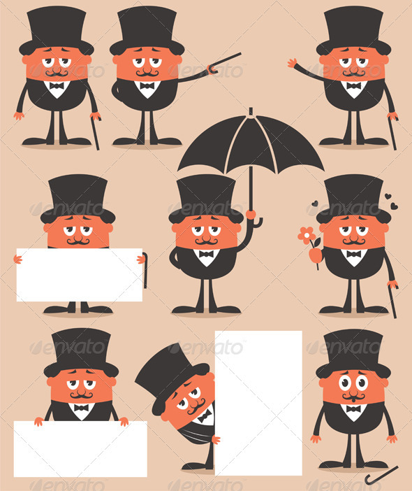 Gentleman - Characters Vectors