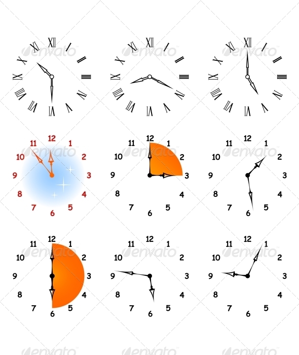 Set hours. - Vectors