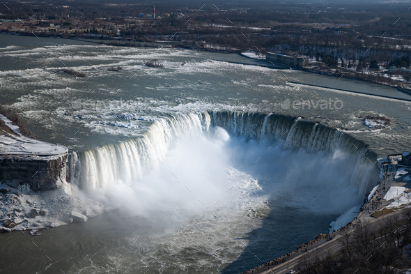 Niagara falls in Winter - Stock Photo - Images