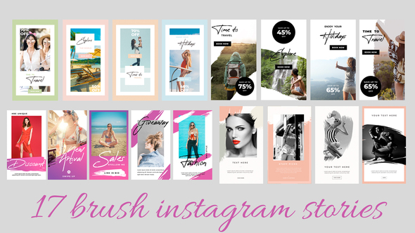 Brush Instagram stories - VideoHive 30552964