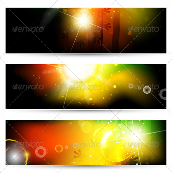 Shiny Vector Banners - Nature Conceptual
