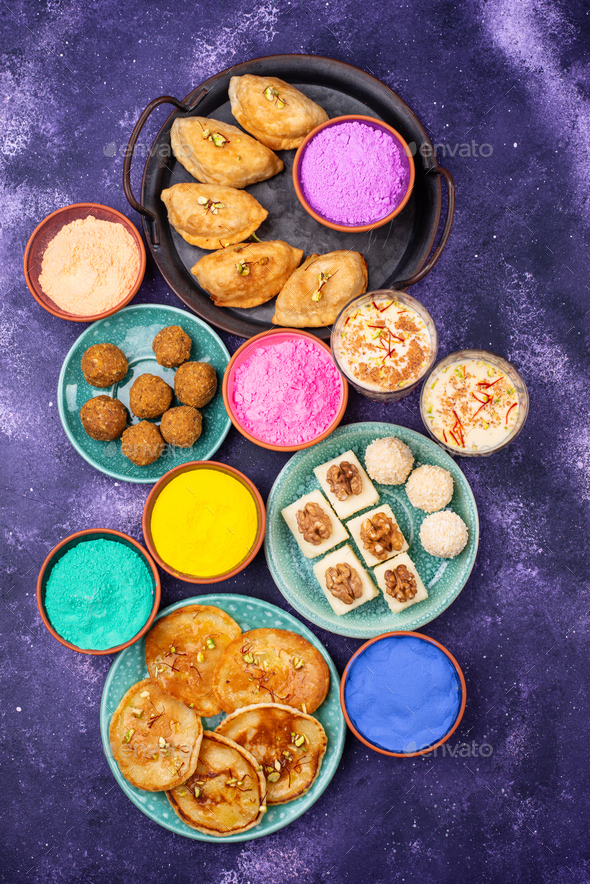 Traditional Indian Holi festival food Stock Photo by furmanphoto | PhotoDune