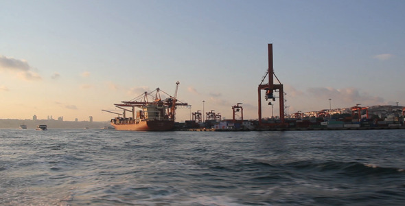 Seap Port in Istanbul Bosphorus