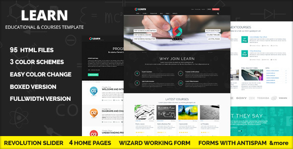Learn -Courses and - ThemeForest 7522509