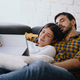 Couple Sleeping While Watching Movie - PhotoDune Item for Sale
