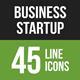Business Startup Line Green & Black Icons