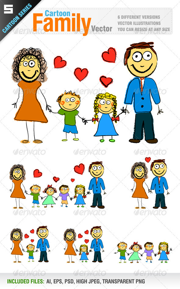 Happy Family - People Characters