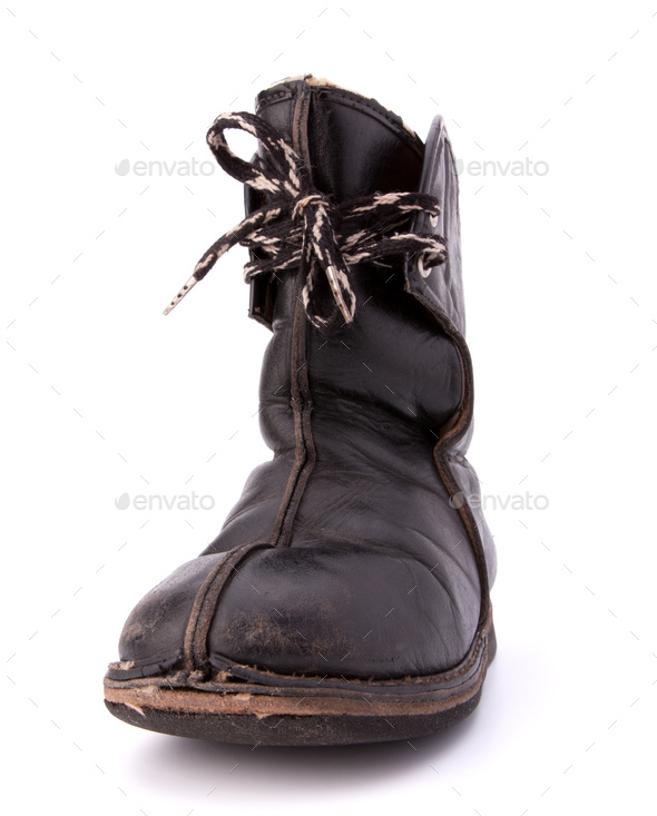 Vintage shabby child's boot - Stock Photo - Images