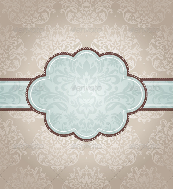 Retro Floral Frame - Borders Decorative