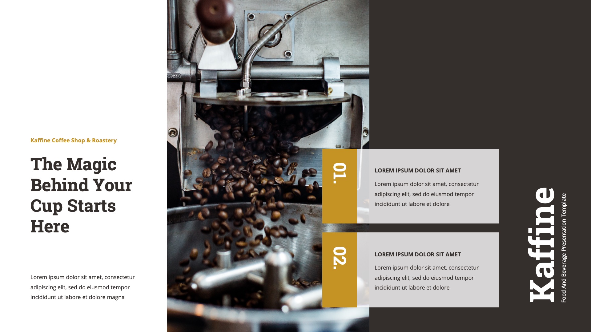 Kaffine - Coffee Shop Google Slides Template, Presentation Templates