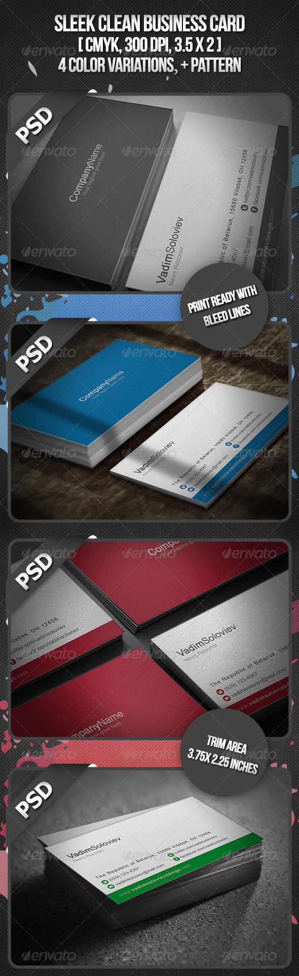 Sleek Business Card - Corporate Business Cards
