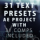 Text presets 2 - 31 animation presets Text presets 2 - 31 animation presets - VideoHive Item for Sale