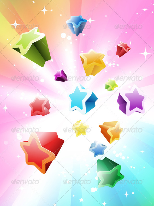 Colorful Stars Background - Seasons/Holidays Conceptual