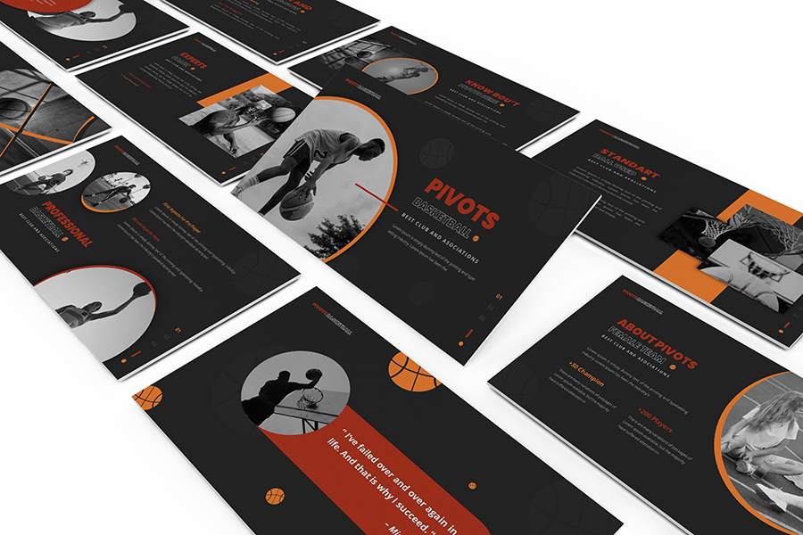 Pivots Basketball Google Slides Presentation Template, Presentation ...