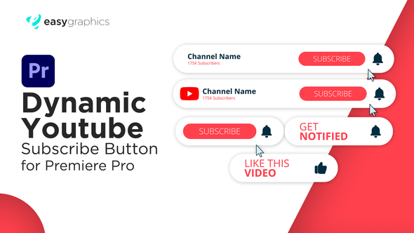 Dynamic Youtube Subscribe Button for Premiere Pro