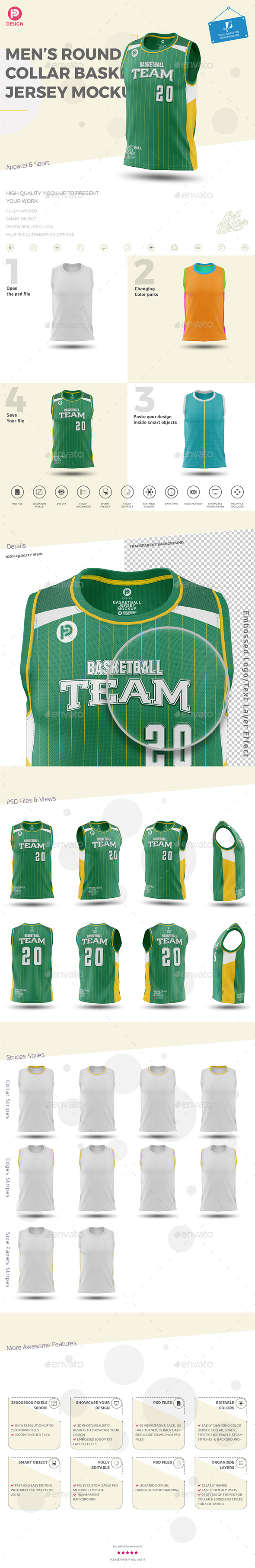 3D Men's Basketball Jersey Mockup  Apparel Mockups ~ Creative Market