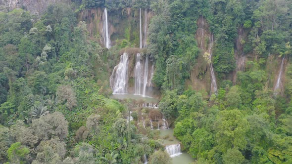 Thi Lor Su Waterfall. Nature landscape of Tak in natural park. The largest and highest waterfall alt