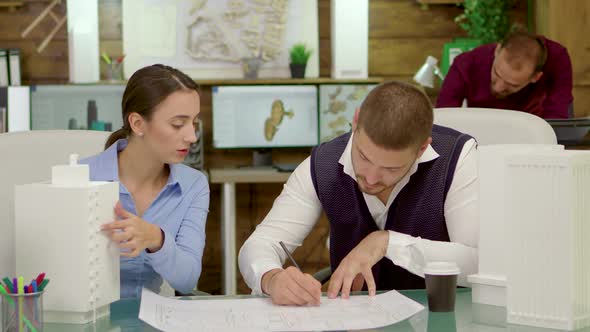 Young and Talented Architects Changing the Plans for a Business Buildings alt