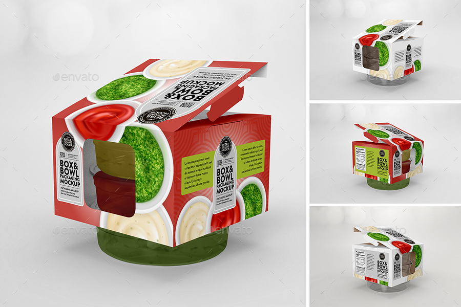 Download Retail Box And Bowl Packaging Mockup By Incybautista Graphicriver