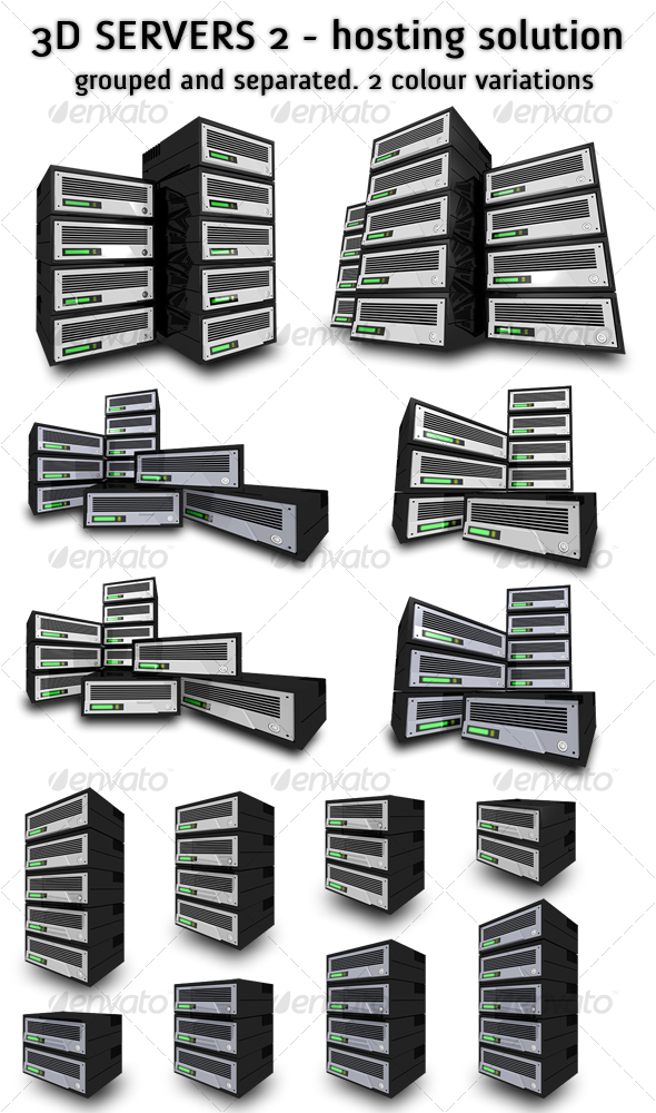 3D Servers 2 - Ultimate Hosting Solution - Technology 3D Renders