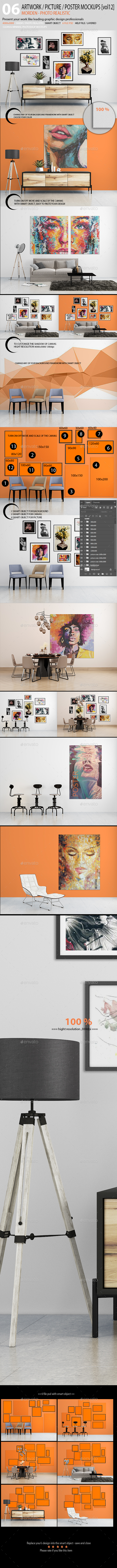 Art Wall / Picture / Poster Mockups [vol12]