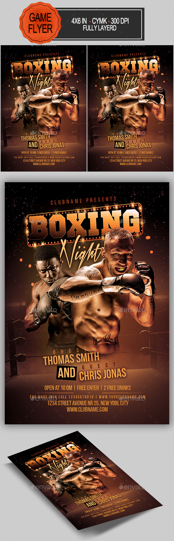 Boxing Game Flyer