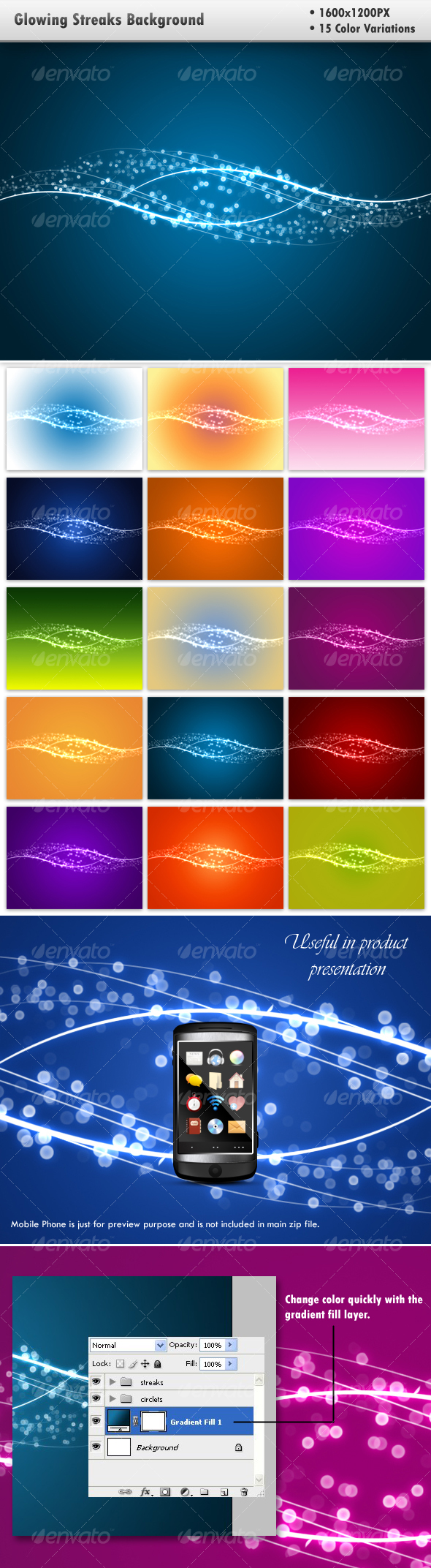 Glowing Streaks Background - Abstract Backgrounds