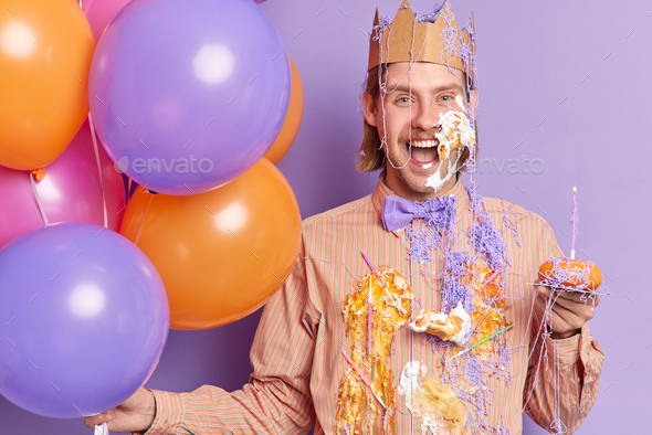 Premium Photo | Black kid smeared in cake. child's face smeared in cake. we  all have such friends. enjoy your meal.