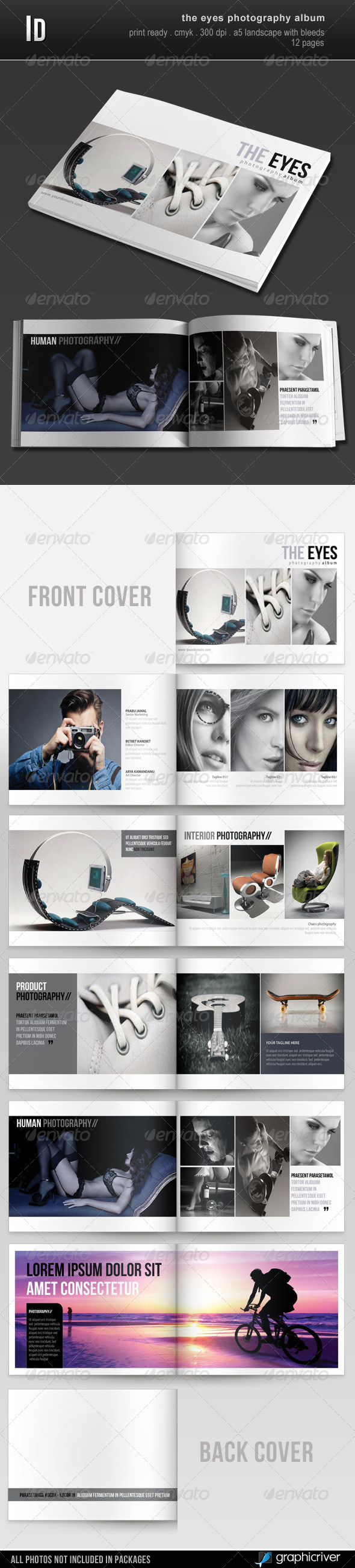 The Eyes Photography Album - Photo Albums Print Templates