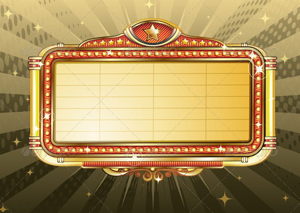 Marquee sign - Borders Decorative