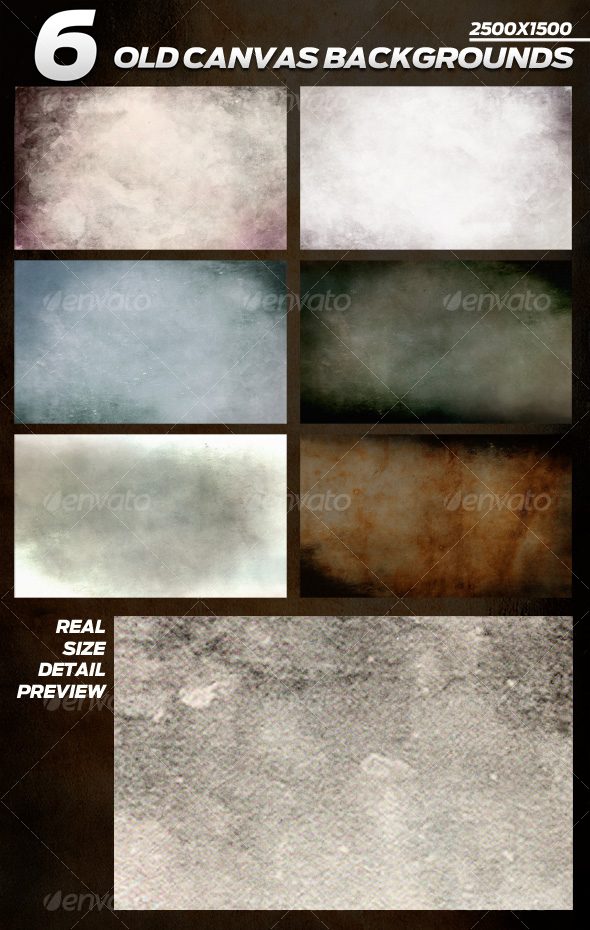 6 Old Canvas Backgrounds - Backgrounds Graphics
